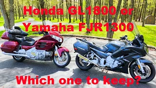 Honda GL1800 Goldwing ride, review and compare to Yamaha FJR1300. Which one should I keep?