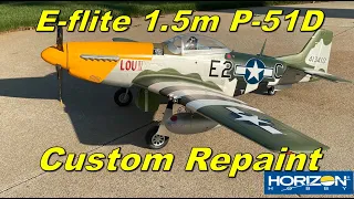 E-flite 1.5m P-51D Mustang "Lou IV" Custom Repaint