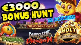 €3000 BONUS HUNT! 15 BONSUES & PRO RAISE LANDS! | SpinItIn.com