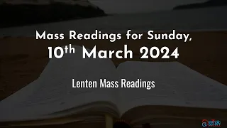 Catholic Mass Readings in English - March 10, 2024 - Lenten Mass Readings