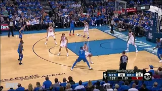 Kristaps Porzingis Defense On Carmelo Anthony, October 19, 2017