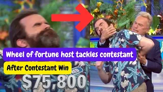 Wheel of fortune host tackles contestant wheel of fortune body slam wheel of fortune fred wrestler