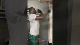 50 Cent shows off speed bag skills in first day back training