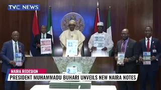 (TRENDING VIDEO) President Buhari Unveils New Naira Notes