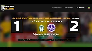 ŽALGIRIS vs BFA 1:2 (II half) EJL U16, 2024 m. kovo 23 d.