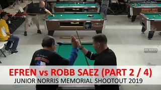 P 2/4 Efren Reyes vs Robb Saez - Junior Norris Memorial Shootout 2019