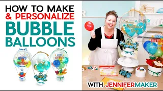 Easy Bubble Balloon Tutorial + How to Vinyl Balloons with a Cricut!