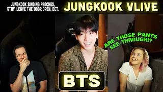 JungKook in SEE -THROUGH PANTS Singing on VLive - BTS Reaction 방탄소년단