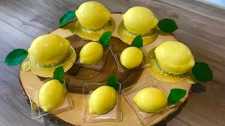 Муссовые пирожные в новой форме лимонов.🍋Lemon mousse mini cakes🍋