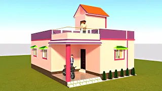 26 x 36 house plan with 3d elevation II 26 x 36 ghar ka naksha II 26 x 36 home design | 2hk house