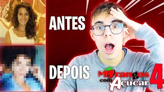 ANTES E DEPOIS DOS ATORES DOS MORANGOS COM AÇÚCAR 4!!!