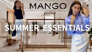 SUMMER OUTFITS WITH MUST HAVE WARDROBE BASICS|MANGO HAUL SUMMER TRY ON|