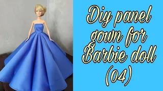 Diy panel gown for Barbie doll (04)