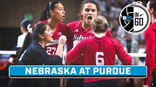 Nebraska at Purdue | Sept. 29, 2023 | B1G Volleyball in 60
