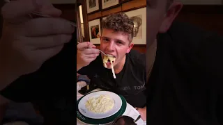 I traveled to Rome to eat where fettuccine Alfredo was created! #pasta #challenge #shorts