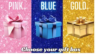 Choose Your Gift...! Pink, Blue or Gold 💗💙⭐️ How Lucky Are You? 😱 #giftboxchallenge #chooseyourgift