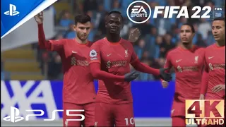 Liverpool VS Manchester City - EPL Full Highlights | FIFA 22 PS5 Snow Gameplay [4K 60FPS]