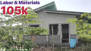 105k Budget” Labor Materials na 16 days Lang Ginawa’ nka steel trusses  color roof na