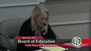 Board of Education Special Called Meeting  - April 25, 2023