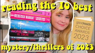 reading the Goodreads Choice Awards top 10 MYSTERY/THRILLERS! reading vlog | bookmas 4