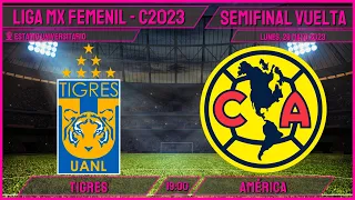 ¡El América a un paso de la final!⚽Tigres 0(0)-(2)1 América EN VIVO | Liga MX Femenil - Semis Vuelta