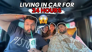 Living Inside A CAR For 24 Hours Challenge  🚗| OMG Vlogs