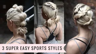 3 Easy Sports Styles🏃🏼‍♀️(SHORT OR LONG HAIR) by SweetHearts Hair