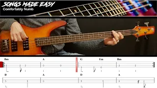 Comfortably Numb - Pink Floyd | BASS TAB LESSON | Songs Made Easy