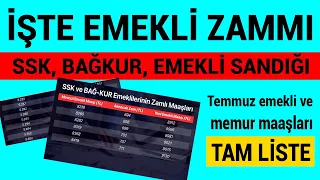 Temmuz emekli zammı belli oldu! İşte emeklilerin ve memurların yeni maaşları canlı yayın