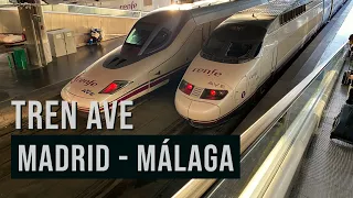 El TREN AVE desde Madrid a Málaga (300 km por hora)