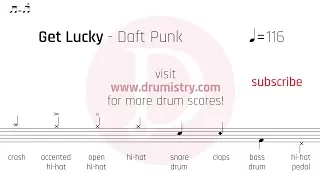 Daft Punk - Get Lucky Drum Score