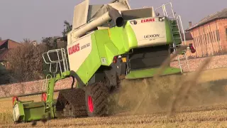 Raccolta Riso 2014 - Lucedio. CLAAS Lexion 580 R660