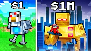 $1 vs $1,000,000 ROBOT in Minecraft!