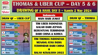 HASIL LENGKAP KLASEMEN GROUP STAGE & FULL DRAW QF TUC 2024. TIM THOMAS MENANG ~ TERHINDAR DARI CHINA