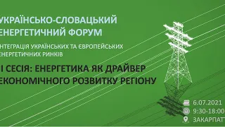 Форум. Сесія 2. Енергетика як драйвер економічного розвитку регіону.