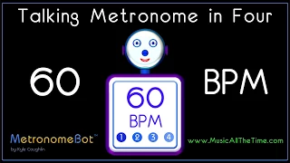 Talking metronome in 4/4 at 60 BPM MetronomeBot