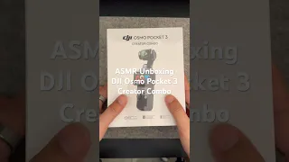 Unboxing the DJI Osmo Pocket 3 Creator Combo 🤫🎥 | ASMR  #asmr #djiosmopocket3 #dji #unboxing #tech