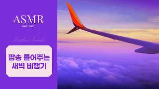 【𝐀𝐒𝐌𝐑】 교환학생 가는 길✈ 기내에서 새벽 공부하기🌙｜편안한 기내 소음｜카세트 테이프｜잔잔한 팝송