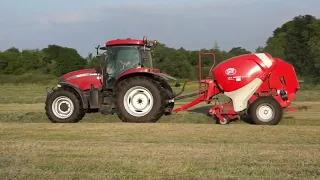 Round baling, wrapping and stacking our first cut silage, June 7th 2023.