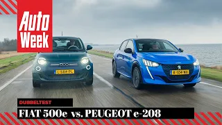 Fiat 500e vs. Peugeot e-208 - AutoWeek dubbeltest