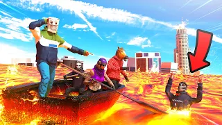Surviving The Lava CHALLENGE In GTA5 RP