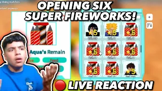 Opening SIX Super Fireworks in All Star Tower Defense *Live Reaction*