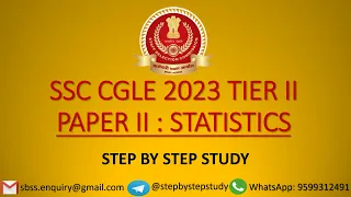 SSC CGL Tier2 Paper2 Statistics|JSO and SI Grade II Syllabus and Topics |As per 2023 notification