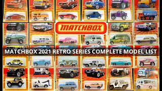 All 24 Matchbox 2021 Retro Series Cars Completed List (Datsun, Nissan, Lamborghini, VW & MORE)