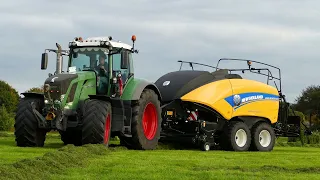 Fendt 828 | Demo New Holland BigBaler 1270 | P van den Hardenberg Elspeet | Balen persen