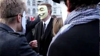 ACTA demonstration in Copenhagen (Rick Roll version)