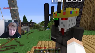 TommyInnit and Ranboo burn down Georgenotfound’s house (dream smp)