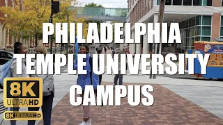 Walking Philadelphia Temple University College Campus SHOT IN 8K | A College in the HOOD!