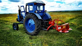 Трактор т 40 и косилка WIRAX 1.65 М, начало сенокоса