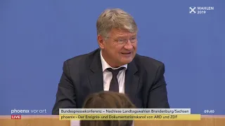 AfD: Pressekonferenz zu den Landtagswahlen in Brandenburg und Sachsen am 02.09.19